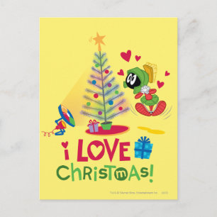 Cartão Postal De Festividades I Love Christmas - MARVIN THE MARTIAN™