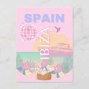 Cartão Postal De Festividades Ibiza, Espanha, Arte de Viagem, Arte de Esquema, R