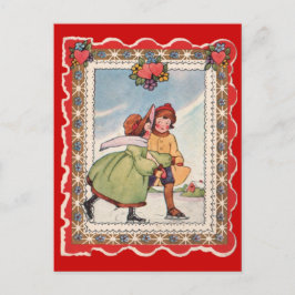 Cartão Postal De Festividades Ice Skaternadores - Cartão-postal de Namorados