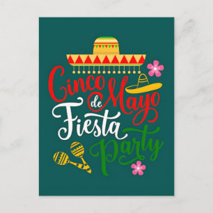 Cartão Postal De Festividades Ideias de Celebração da Festa Cinco de Mayo