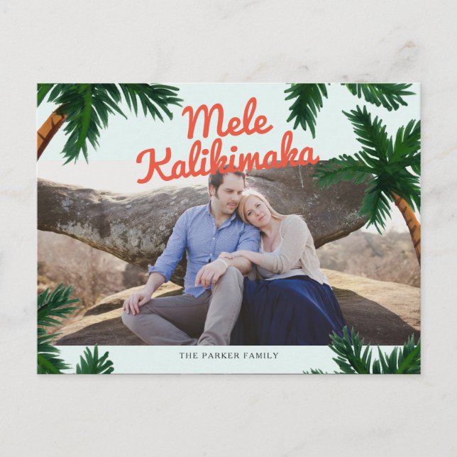 Cartão Postal De Festividades Ilha Greeting Holiday (Frente)