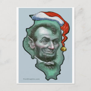 Cartão Postal De Festividades Illinois Christmas