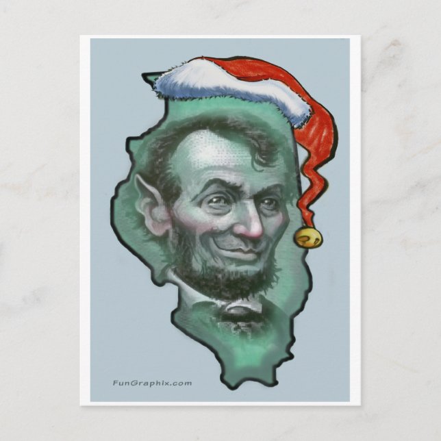 Cartão Postal De Festividades Illinois Christmas (Frente)