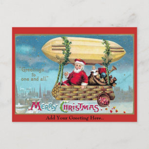 Cartão Postal De Festividades Ilustração 1909 do papai noel do natal vintage