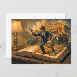 Cartão Postal De Festividades ilustração da cena do livro de gangster 1920