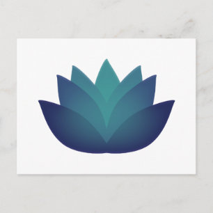 Cartão Postal De Festividades Ilustração de Aqua Lotus Flower