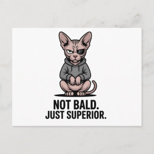 Cartão Postal De Festividades Ilustração de Atitude de Gato Sphynx Superior