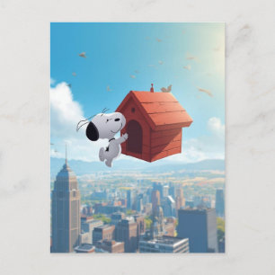 Cartão Postal De Festividades Ilustração de Desenho Animado da Cidade Flutuante