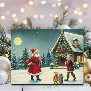 Cartão Postal De Festividades Ilustração de natais vintages