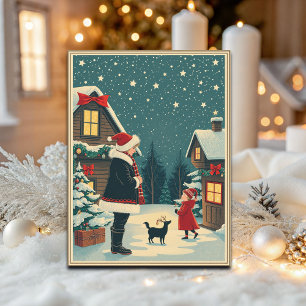 Cartão Postal De Festividades Ilustração de natais vintages