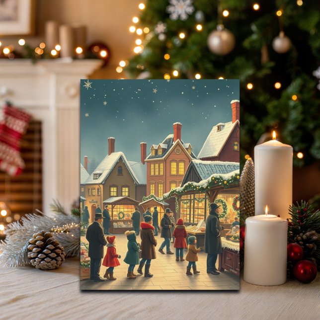 Cartão Postal De Festividades Ilustração de natais vintages (Criador carregado)