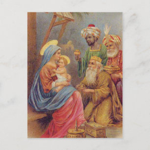Cartão Postal De Festividades Ilustração de Natal Natividade Jesus