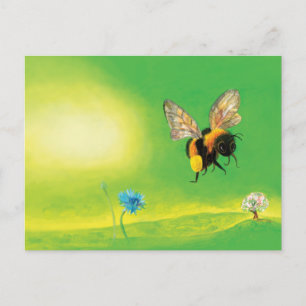 Cartão Postal De Festividades Ilustração de voo de abelha