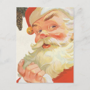 Cartão Postal De Festividades Ilustração Vintage Santa Claus