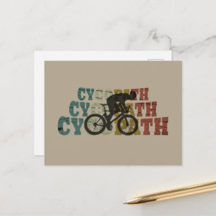 Cartão Postal De Festividades ilustrações de ciclistas engraçadas de ciclismo