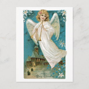 Cartão Postal De Festividades Imagem Angel de natais vintages