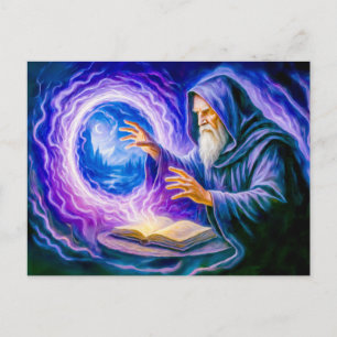 Cartão Postal De Festividades Imagem de abertura de portal na fantasia pintada d