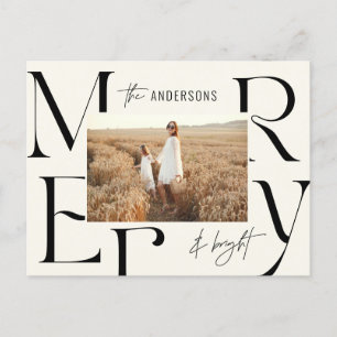 Cartão Postal De Festividades Imagem elegante e moderna de fotos de Natal