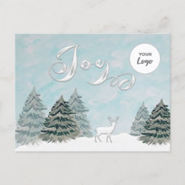 Cartão Postal De Festividades Imagem moderna de inverno Joy logotipo corporativo