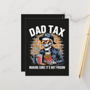 Cartão Postal De Festividades Imposto do Papai Garantindo que Não é Esqueleto En