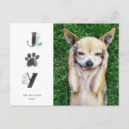 Cartão Postal De Festividades Impressão de Pata de Joy Botânica | Pet Photo