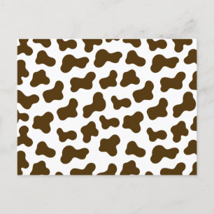 Cartão Postal De Festividades Impressão de Vaca Castanha