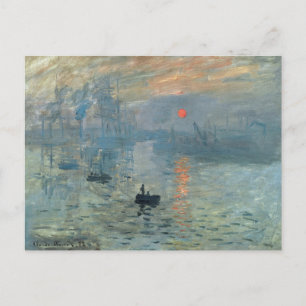 Cartão Postal De Festividades Impressão Monet Sunrise Pintura Levante Solo