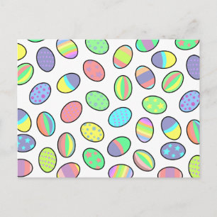 Cartão Postal De Festividades Impressão Pastel dos ovos da páscoa