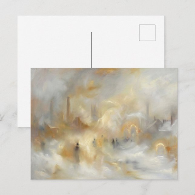 Cartão Postal De Festividades Industrial Cityscape Romantic Style Postcard (Frente/Verso)