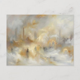 Cartão Postal De Festividades Industrial Cityscape Romantic Style Postcard