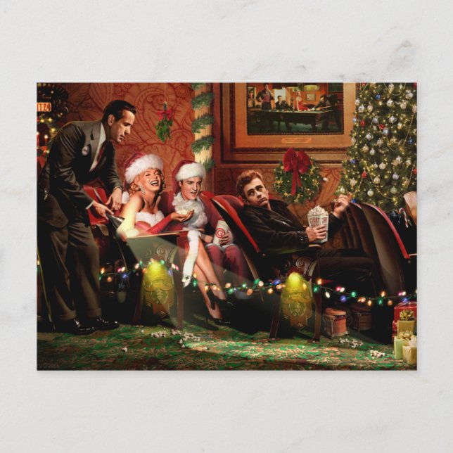 Cartão Postal De Festividades Interlúdio de Natal (Frente)