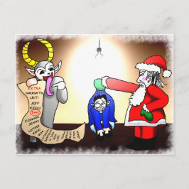 Cartão Postal De Festividades Interrogação de Natal