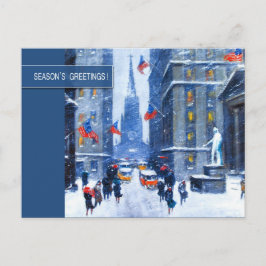 Cartão Postal De Festividades Inverno em Nova Iorque. Cartão-postal de Natal