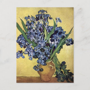 Cartão Postal De Festividades Irises Vincent van Gogh Artwor