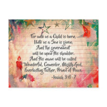 Isaiah 9:6 "Para nós uma criança é Nascer" Natal