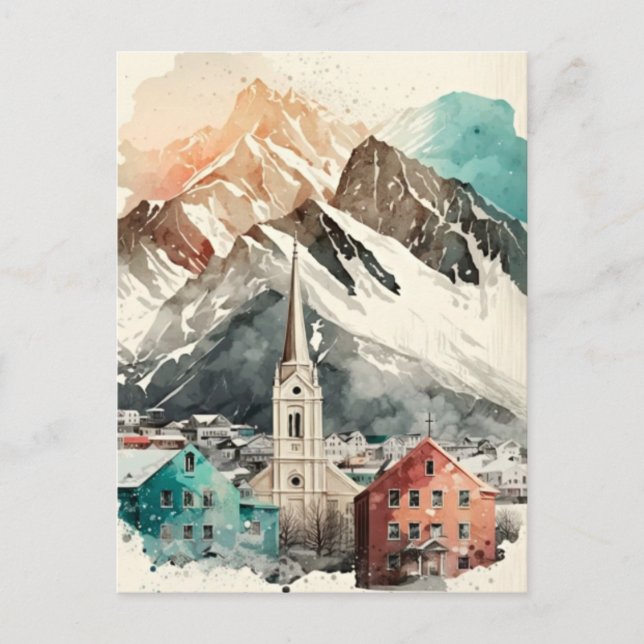 Cartão Postal De Festividades Islândia (Frente)