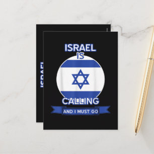 Cartão Postal De Festividades Israel Está Chamando E Eu Devo Ir