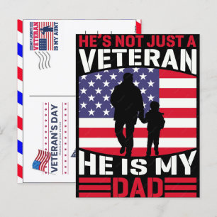 Cartão Postal De Festividades Isso diz que ele não é apenas um veterano, ele é m