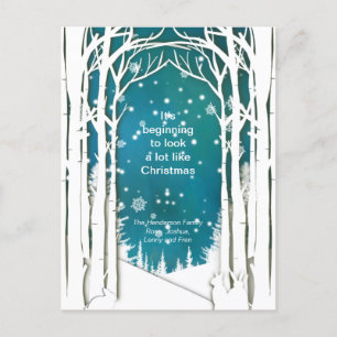 Cartão Postal De Festividades It;s beginning to look a lot like Christmas