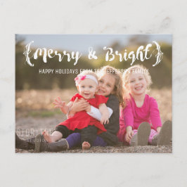 Cartão Postal De Festividades Ivory Elegant - Foto brilhante e Feliz gravada