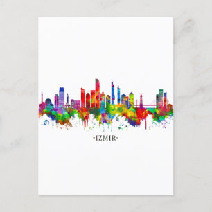 Cartão Postal De Festividades Izmir Turquia Skyline