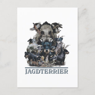 Cartão Postal De Festividades Jagdterrier