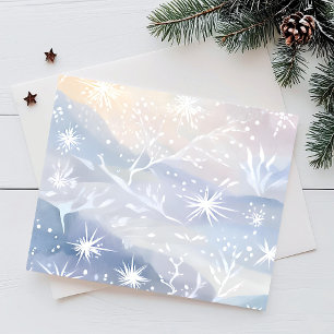 Cartão Postal De Festividades Janela Geada Bela Cena de Inverno Nevando