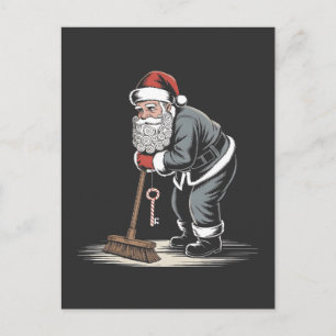 Cartão Postal De Festividades Janitor Claus Papai noel o Xmas da custódia de Nat