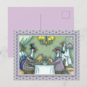 CARTÃO POSTAL DE FESTIVIDADES JANTAGEM FINA TURQUIA, OBRIGADO A BIRD HUMOR