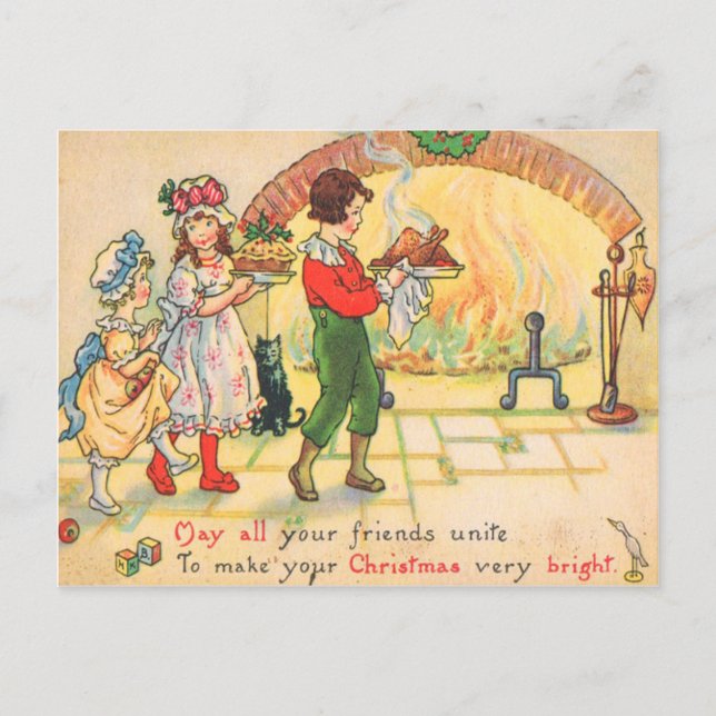 Cartão Postal De Festividades Janto de Natal (Frente)