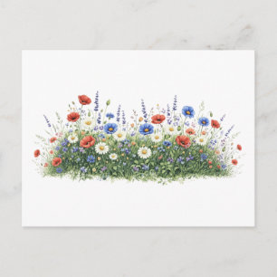 Cartão Postal De Festividades jardim botânico de flores de campo