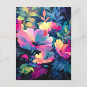 Cartão Postal De Festividades Jardim Floral Primavera de Flor de Flor Rush