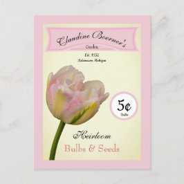 Cartão Postal De Festividades Jardim personalizado da tulipa dos bulbos & das