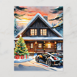 Cartão Postal De Festividades JDM Joyride: Uma Saudação Feliz de Natal Dobrada